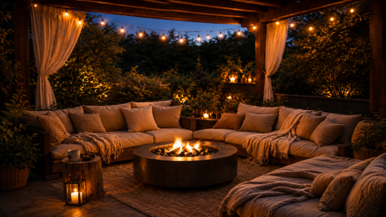 Cozy Outdoor Fire Pit Patio Ideas for Warm Summer Nights