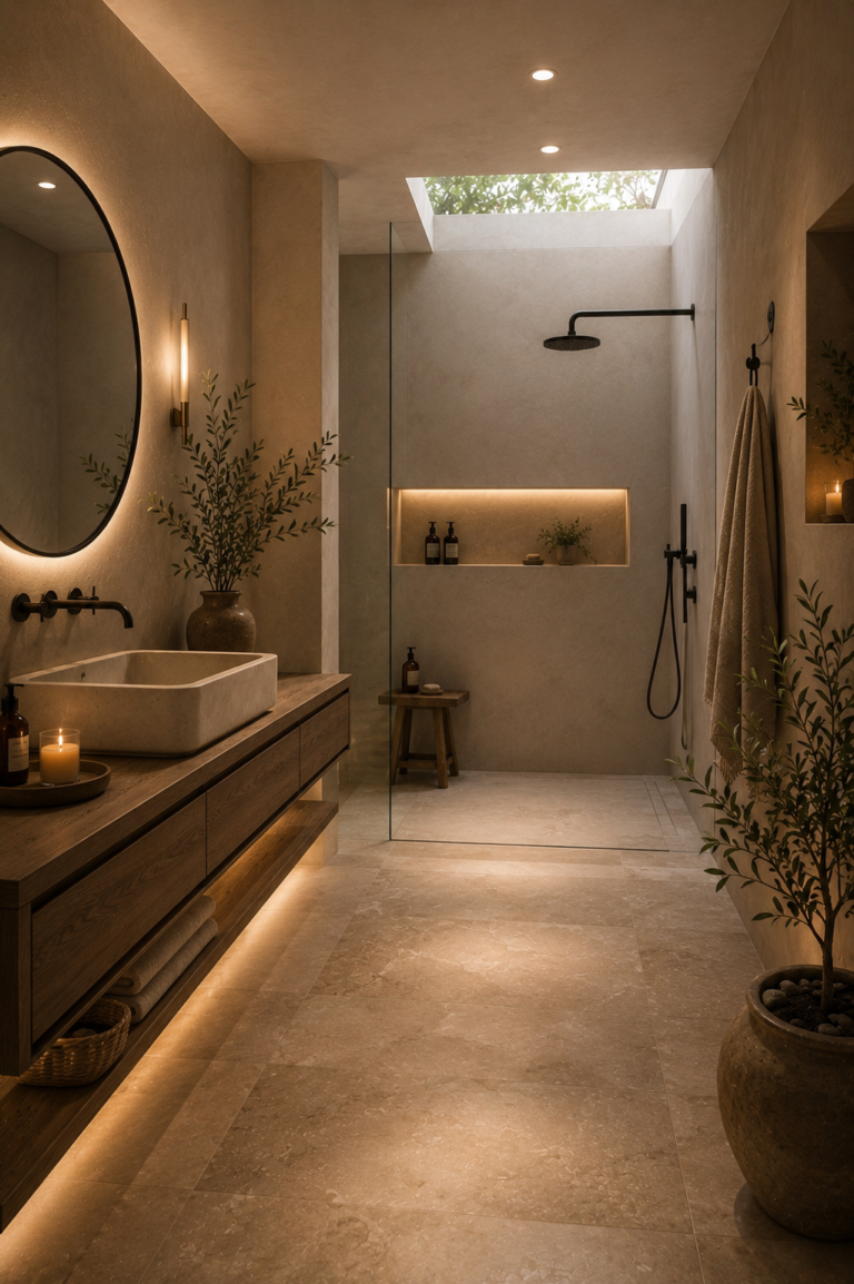 Modern Organic Spa Bathroom Ideas