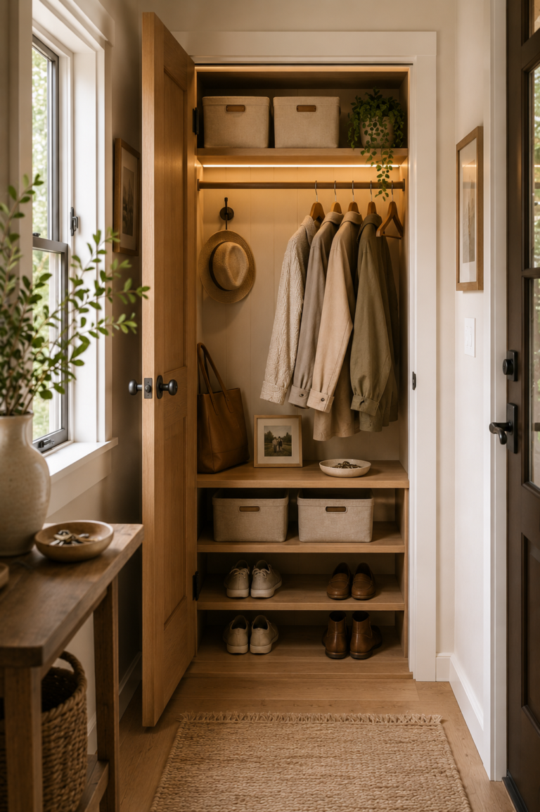 Small Entryway Closet Ideas That Keep Your Home Beautiful & Organized