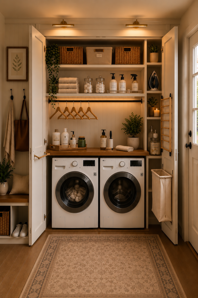 Hidden Laundry Closet You’ll Want to Copy 🤍