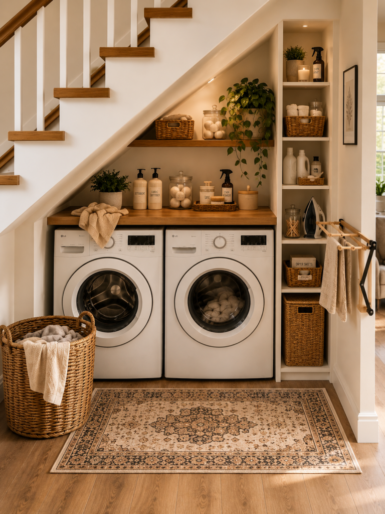 Cozy Under-the-Stairs Laundry Room Ideas for Small Homes